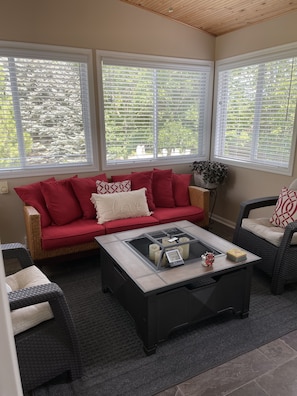 Sunroom off kitchen