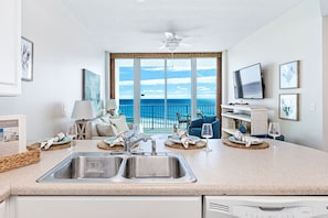 Beautiful view of the Gulf of Mexico from the kitchen