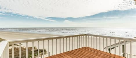 Gorgeous beach view from the top-level deck