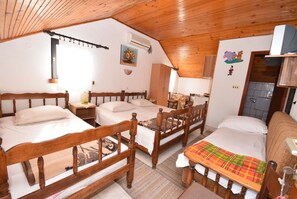 Apartment is equipped with one double and two single beds