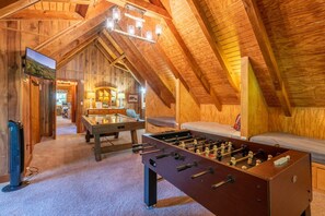 Game-room from the closet. Air hockey and foosball.