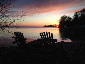 Sunset over Snake Island from public access on Pfister Rd (1000 ft from cottage)