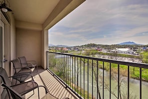 Private Balcony | Little Pigeon River Views