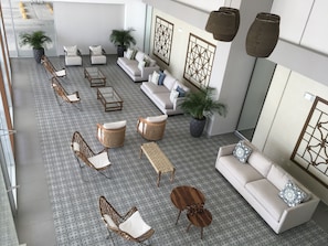 Upper level view of lobby