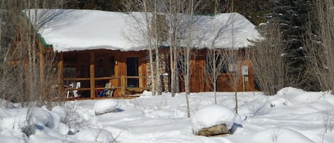 Guests enjoy cross country skiing or snowmobiling - right from their driveway.
