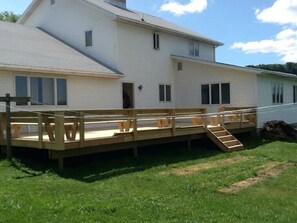 Back Deck 40 foot  x 16 foot in Summertime