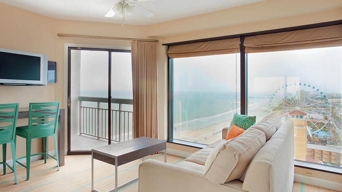 Seaglass tower with limited view