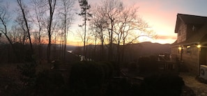 Sunset winter view