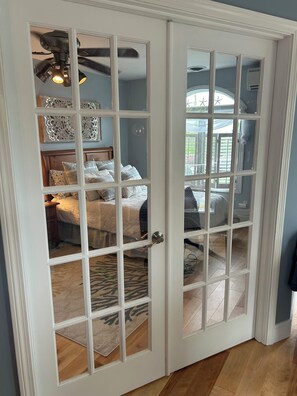 French doors looking into the Primary Suite