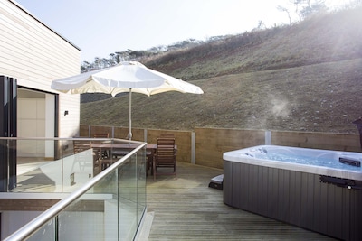 Impresionante casa de playa de 4 dormitorios con jacuzzi y solarium en la azotea