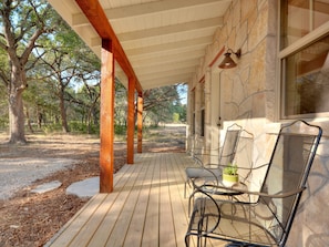 Front porch of cabin- looking right to left