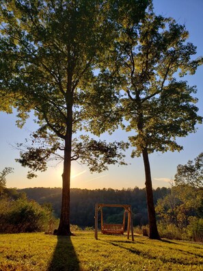 Relax in the swing and watch the sun set.