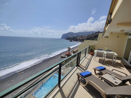 Porch over the beach (sea and pool view)