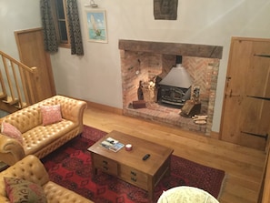 Lounge and fireplace