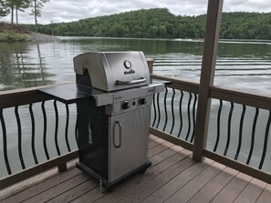 Gas grill, propane provided.