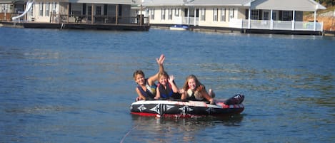 All 3 Floating Holiday houses located at Springs Dock Marina on Norris Lake. 