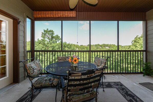 Screened in Deck Overlooking the Fairway