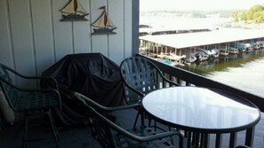 Private deck with electric grill and great lake view