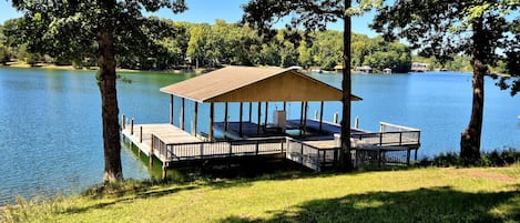 Private dock ideal for fishing, docking your boat, or simply enjoying the water.