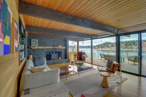 Living Room | Sleeper Sofa | Wood-Burning Stove