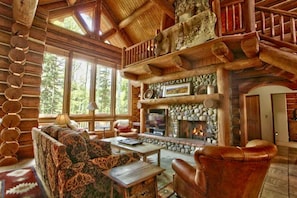 Cozy great room with fireplace
