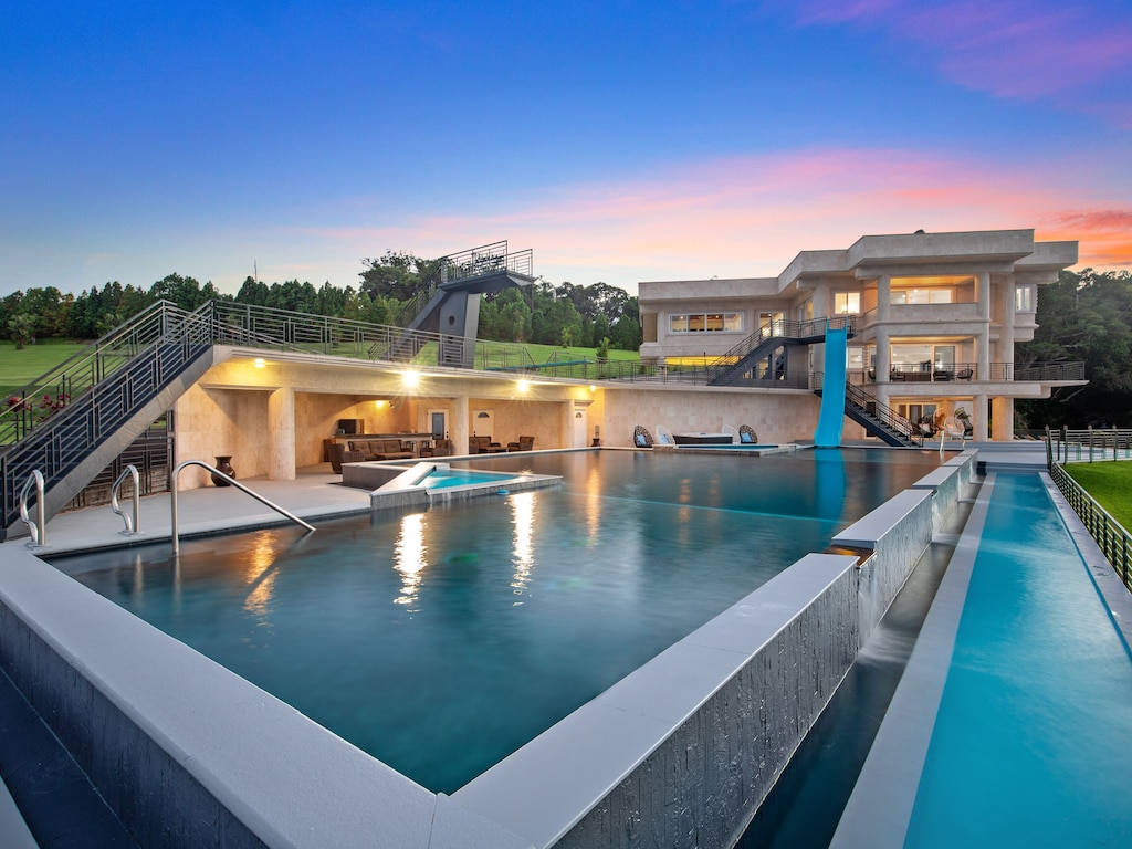 Incredible house with oversized pool and slid