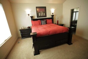 Master bedroom with king bed