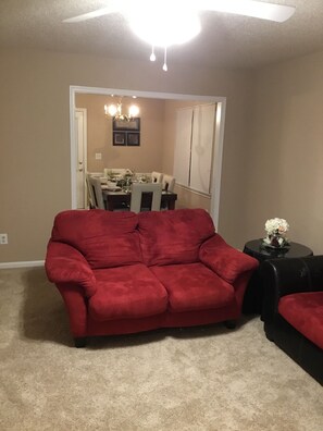 Spacious living room perfect for Netflix and chill.