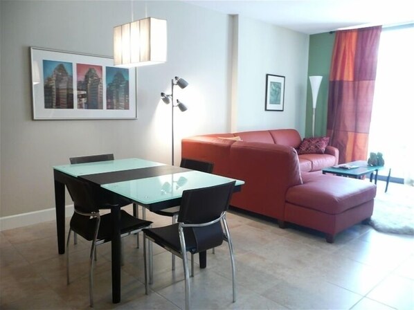 Living Room and Dining Area