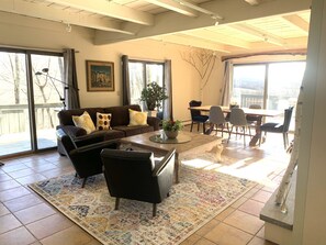 Living room with gas fireplace