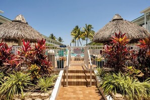 Entrance to our Pool area - heated pool in winter