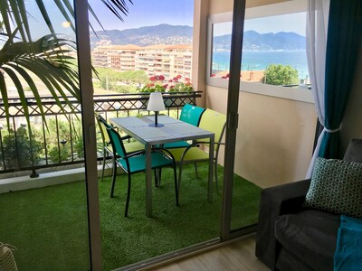 CANNES vacation rentals, sea view, 3 swimming pools, parking, beach at 50 meters