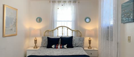 Queen bed with luxury pillow top mattress