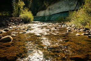 The Middle Fork Teanaway River is in the back yard. 