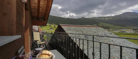 Uitzicht vanaf het balkon