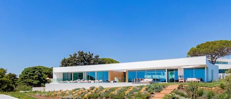 Back view of the villa