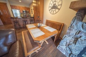 Lovely bench dining table