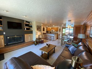 Comfortable furnishings with a flat screen tv