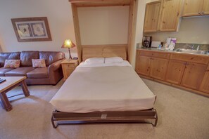 A murphy bed to relax and rest up