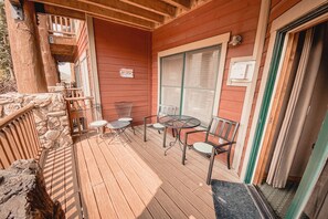 Private upper level balcony
