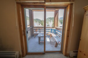 Sliding door to upper balcony