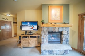 Unwind with the gas fireplace