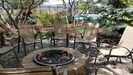 Fire pit with seats for 8