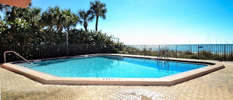 Beachside pool for guests.