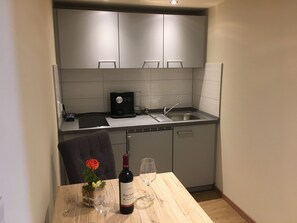 Apartment 3, 31qm, 1 Schlafzimmer für 1-2 Personen, barrierefrei-Apartment 3 Küche