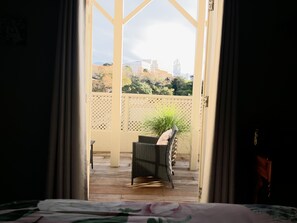 Doors open in the second bedroom.