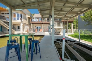 View from dock looking to the back of the property.