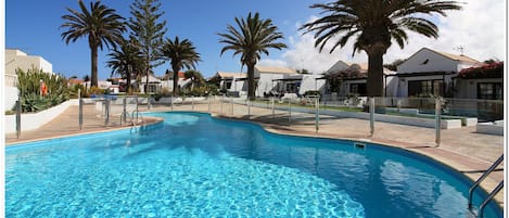 View of pool from bungalow