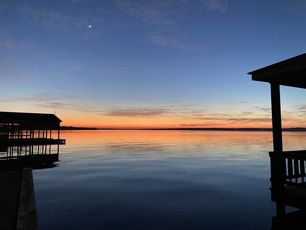 Sunset view from the dock