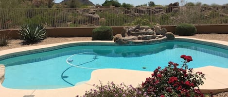 Sparkling Heated Pool w/ Waterfall and Gorgeous Views.